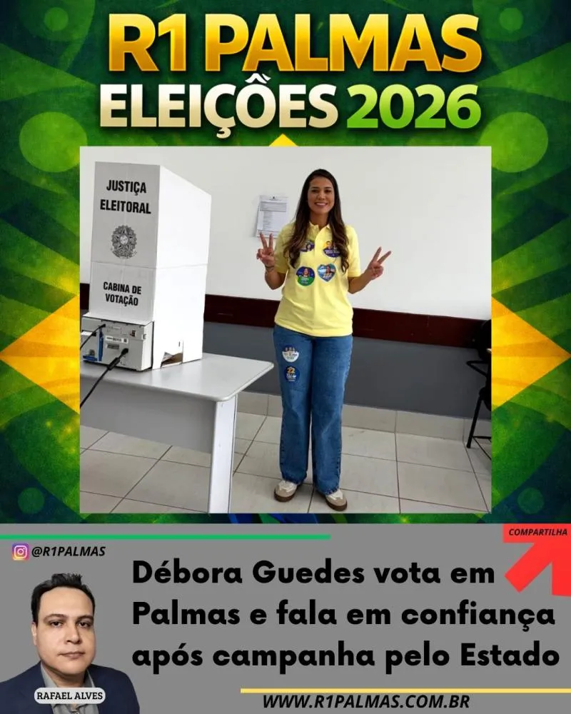 Débora Guedes vota em Palmas e fala em confiança após campanha pelo Tocantins